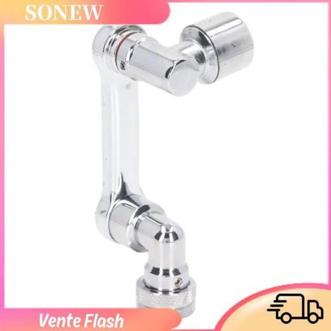 Rallonge De Robinet - Cuivre Et Acier Inoxydable - Rotation 1080 Degres - 2 Modes De Flux D Eau - Universelle Pour Lavabo Cuisine Salle De Bain - 1 Piece (1/5)