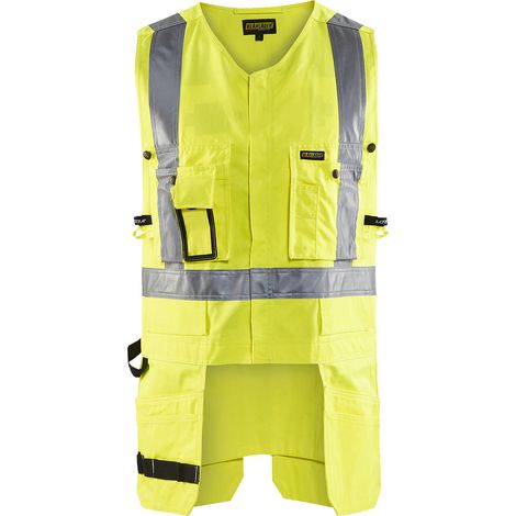Arbeitsweste mit Werkzeughalter, Hochsichtbarkeit 3027 – Neon Gelb S