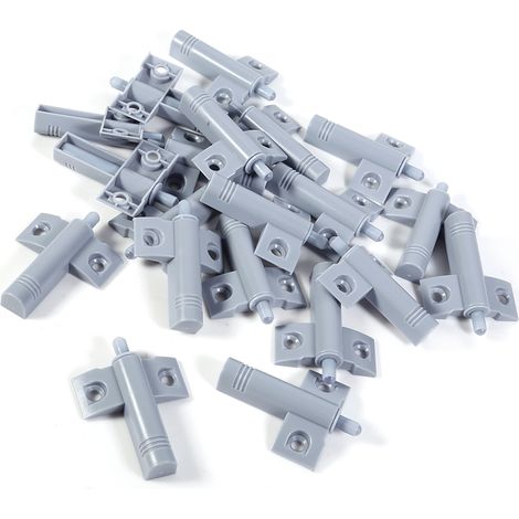 Lot de 20 amortisseurs de fermeture douce pour placards, tiroirs et portes de cuisine, butées silencieuses gris/blanc, absorbeur de choc (1/5)