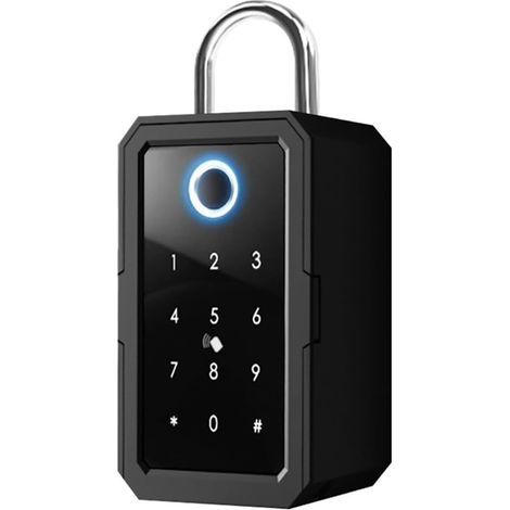 Petit coffre-fort Boîte De Verrouilla À Clé Intellinte Ttlock APP, Combinaison Étanche, Coffre-fort À Empreintes Digitales Numériques, Déverrouilla For Le Stocka Des Clés De La Maison (1/5)