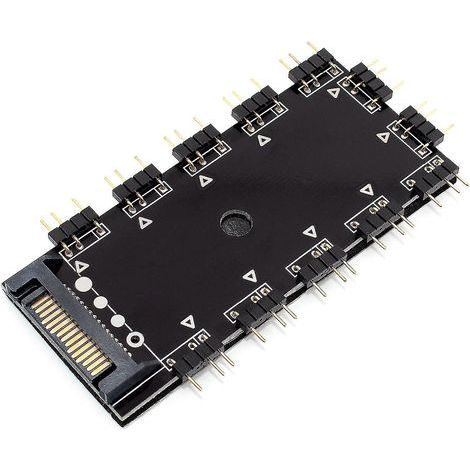 LED-Verteilerhub mit 12 Ports und 5V 3-Pin-Verlängerungskabel, ideal für mehrere RGB-Beleuchtungskonfigurationen (1/4)