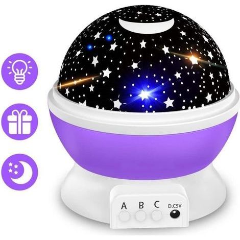 Nachtlicht für Kinder mit Sternenprojektion und 360°-Drehung (1/4)