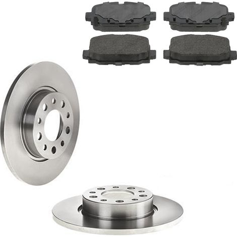KIT FRENI POSTERIORI compatibile con JEEP COMPASS (MP,M6) - DISCHI + PASTIGLIE OEM: FDB5049 / 17623 /SOSTITUZIONE DIRETTA/BASSA POLVERE/SILENZIOSO