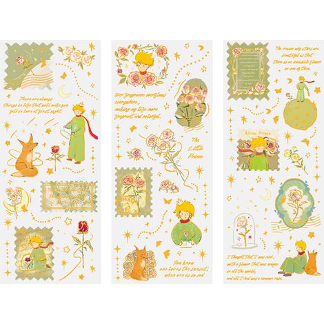Autocollants PET à chaud motif prince rose, adhésifs décoratifs pour bricolage et albums scrapbooking (1/5)