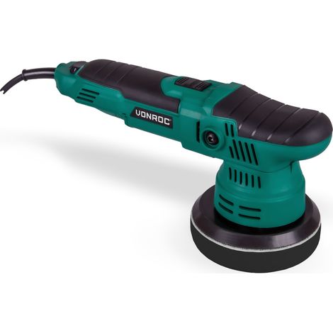 Vonroc – Polisseuse excentrique 650W – Double action 125mm – Démarrage en douceur – Puissance constante pour polissage efficace