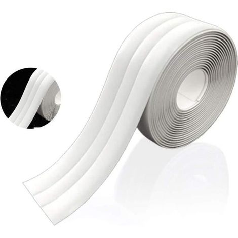 Bande d'étanchéité - Multifonction - PVC - 38mm x 3.2m - Auto-adhésive - Blanc (1/4)