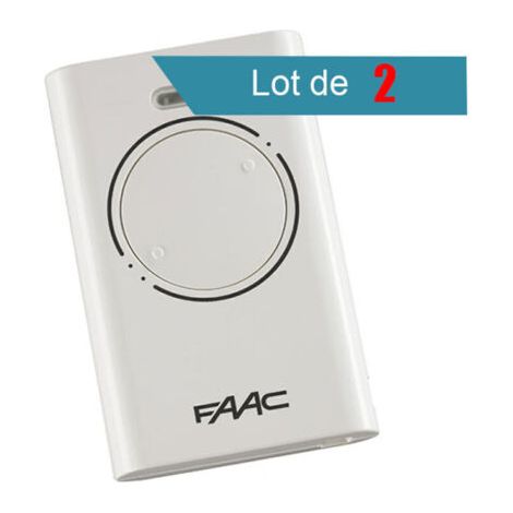Télécommande FAAC XT2 868 SLH NOIR Pack de 2 - Blanc (1/2)