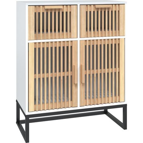 vidaXL Credenza Bianca 60x30x75 cm in Legno Multistrato (1/5)