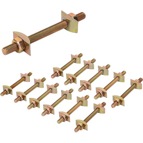 12 Pcs 100mm Raccord Plan de Travail - Boulons de Raccordement de Meubles - Vis Assemblage Meuble – pour Assembler, Serrer et Fixer (1/5)