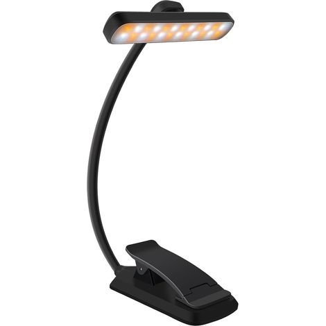 Wiederaufladbare LED-Leseleuchte zum Lesen im Bett – 3 augenschonende Farbtemperaturen, einstellbare Helligkeit, 80 Stunden Akkulaufzeit, leichte, ansteckbare Leseleuchte zum Lernen (1/5)