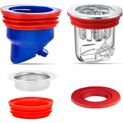 2 Pièces Bouchons de Vidange de Douche, 33-52mm Clapet Anti Odeur Douche, Anti-Retour, Anti-Odeur, Bouchon Siphon de Sol de Douche, Noyau de Drain de Sol Déodorant pour Cuisine, Sewer (1/5)