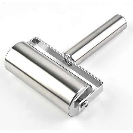 Rouleau à pâtisserie et à pizza en acier inoxydable (1 pièce) - Pour la cuisson des pâtes, pizzas, tartes, pâtes et biscuits (1/5)