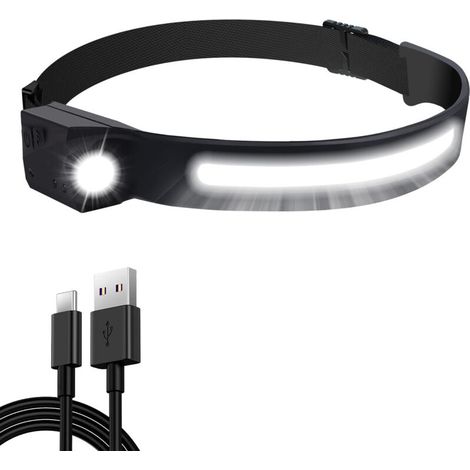 Lampe frontale LED étanche rechargeable par USB à 5 styles avec course à pied, camping, casque de vélo, pêche, réparation, photo, lecture pour enfants