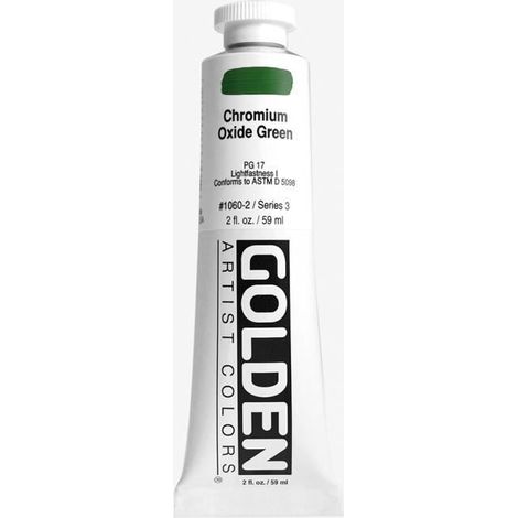 Peinture acrylique - Golden - 60ml - Vert oxyde de chrome - Résistance à la lumière élevée