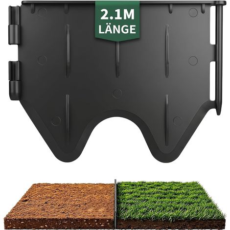 JSSEVN - 2.1M Flexible Garden Edging, Outdoor Garden Border Palisade, Flexible Garden Edging for Gardens, Lawns, Flowerbeds, Paths (15) (1/5)