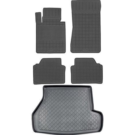 Juego de alfombrillas de goma para coche y maletero para BMW Serie 3 E46 Estate (1998-08.2005). (1/5)