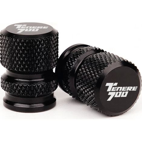 Bouchons de soupape noirs compatibles avec Yamaha Tenere 700 (2019-2023) : accessoires moto, extension de béquille latérale, coussinet élargisseur pour Tenere 700 Maxpower. (1/4)