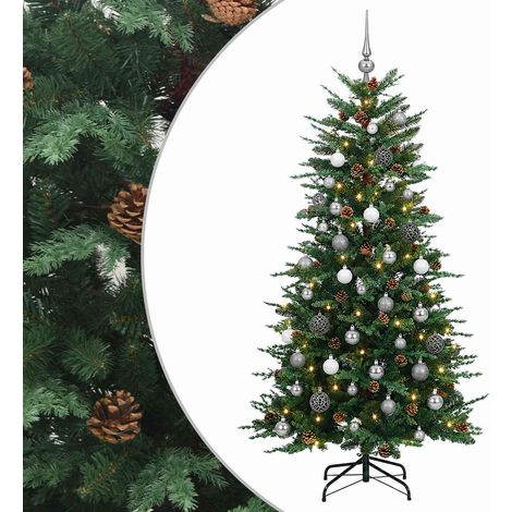 Künstlicher Weihnachtsbaum mit Weihnachtskugel 120 cm 150 LEDs vidaXL (1/5)
