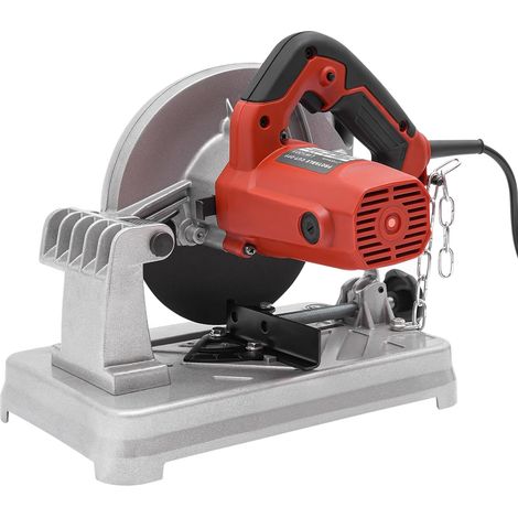 Sega troncatrice per metallo da 1200 W, sega per metallo, sega da taglio da 185 mm, macchina da taglio multifunzionale, taglierina divisoria, taglia legno, acciaio, alluminio (rossa)