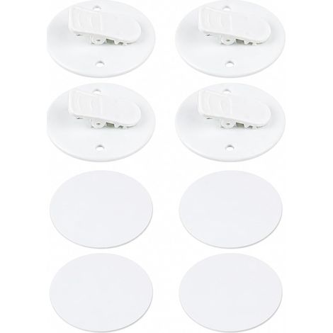 Lot de 8 Pinces pour Rideau de Douche Autocollantes, Supports pour Rideau de Douche Anti-Vent pour intérieur, Maintien Efficace des Rideaux de Douche pour plafonds inclinés et salles de Bain (1/5)