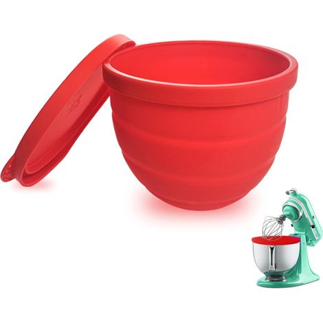 Insert en silicone, pour bol mélangeur de 5 Qt, bol à pâte à levure avec couvercle, bol mélangeur remplaçable, accessoires de cuisson et de cuisine (1/5)