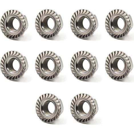 Écrous à collerette M14 Écrou à collerette hexagonale en acier inoxydable 304 en acier inoxydable (10 pièces) (1/5)