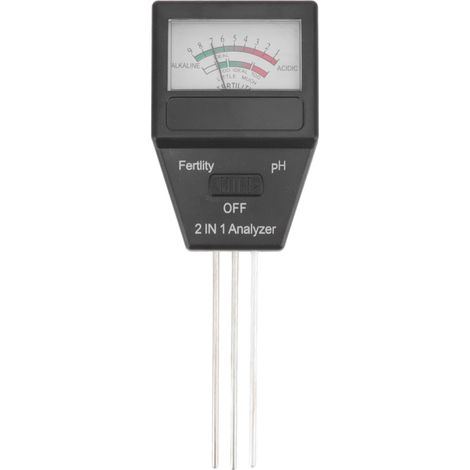 Misuratore di pH e fertilità 2 in 1, con 3 sonde, per uso interno/esterno.