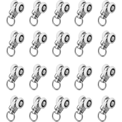 Rail de Glissière de Rideau Planeur pour Voie Rideau Fenêtre Rouleaux de Tringle à Rideaux Glissières,Rail de Draperie Coulissant,pour Accessoires Rideaux Dans Salles de Bains,Chambres,Armoires 20pcs (1/5)