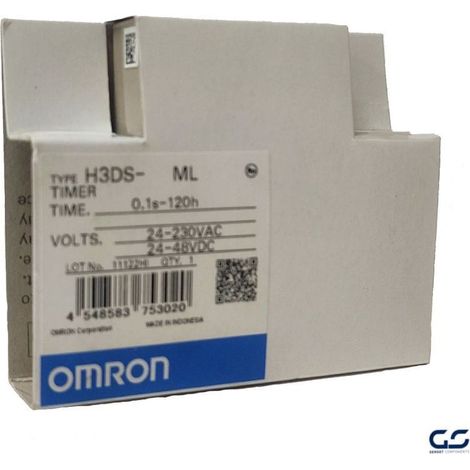 Relé Temporizador 0.1 s, 120 h 24-230VAC 24-48VDC, Omron H3DS-ML
