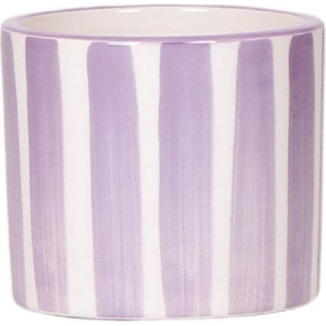 Pot décoratif à rayures peintes Lilas Ø 6 cm pour mini plantes - PANGIVO (1/3)