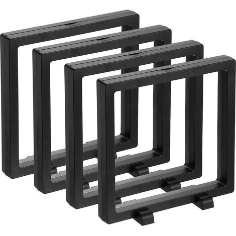 Pcs 3D Floating Display Case 16 x 16 x 2 cm Black (1/5)
