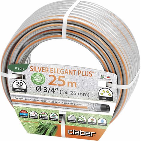 Claber tubo da giardino silver elegant plus tubo retinato da 3/4 25 m cod. 9128