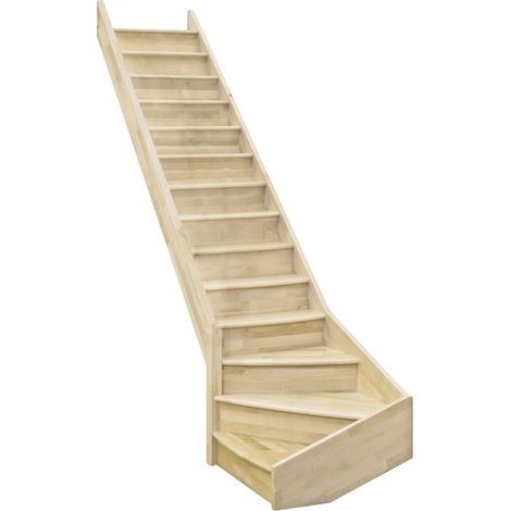 Minka Wangentreppe Home Turn 300cm max. Geschosshöhe Fichte Linksgewendelt ohne Geländer