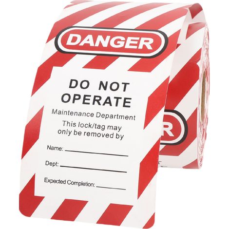 Étiquette de danger en composite PP avec perforation pour papier - Étiquettes de danger pour installations industrielles (1/5)