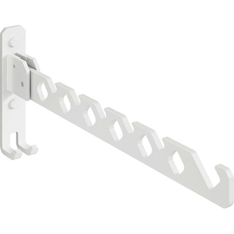 Foldable hanger,clothes hook (white),aluminum alloy hanger,hook,wall hanger,used for hanging clothes in balconies,bathrooms,hallways (1/5)