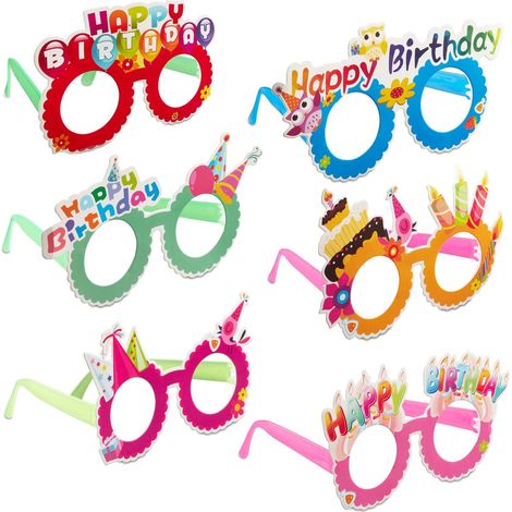 Verres de fête « Joyeux anniversaire » Lot de 6 pièces (1/5)