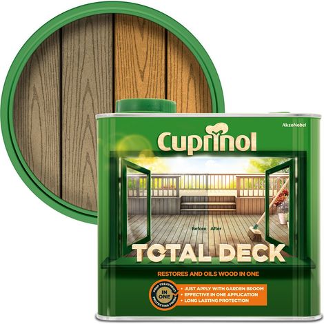 Total Deck Restore & Oil Wood Clear 2.5 Litre CUPTDC25L (1/4)