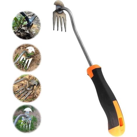 Extractores de maleza manuales de acero inoxidable: herramienta de jardinería duradera para la eliminación de maleza en exteriores (1/5)
