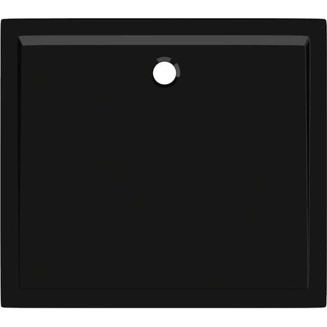 Plato de ducha, superficie antideslizante, diseño fácil de limpiar, color negro. (1/2)