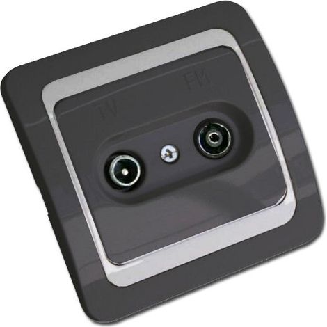 FPLUS electricidad finstock base tv-fm antracita blister 52041