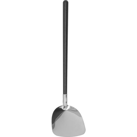 Fonduekelle aus Edelstahl, langer Griff, hitzebeständig und isoliert, schwarze Fondueschaufel (1/5)