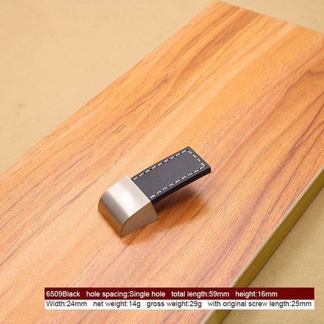 Poignée de tiroir/armoire/bagage en cuir PU (trou unique) (1/5)