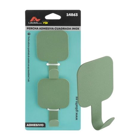 Perchas Adhesivas Lauxa Home Pack 12 Uds Colores Variados Acero Inoxidable  Resistencia 2kg (1/5)