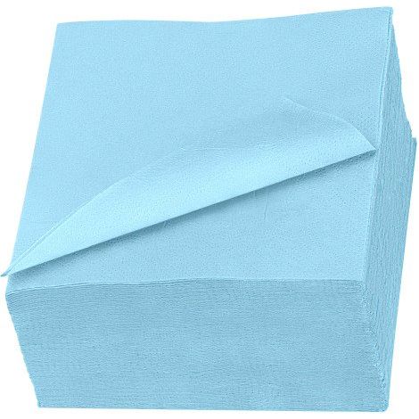 Serviette de table en ouate Tork Lunch 33 x 33 cm, bleu - Paquet de 200 (1/3)