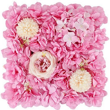 Wandpaneel aus künstlichen rosa Seidenhortensien für Zuhause, Hochzeiten, Geburtstage und Feste (1/2)
