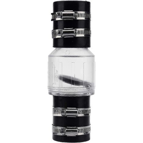 Clapets anti-retour Silents pour pompes de puisard avec 4 colliers de serrage en acier inoxydable et clapet à ressort pour la prévention du refoulement 1,5 pouce (1/5)