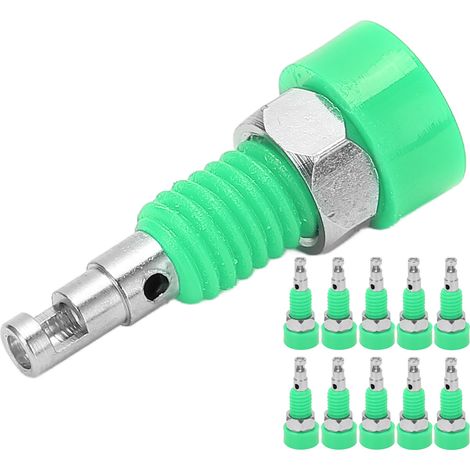 10 pièces Connecteur Banane Femelle Jack 2mm, Adaptateur Panneau Mini Borne pour Instruments Électroniques Vert (1/5)