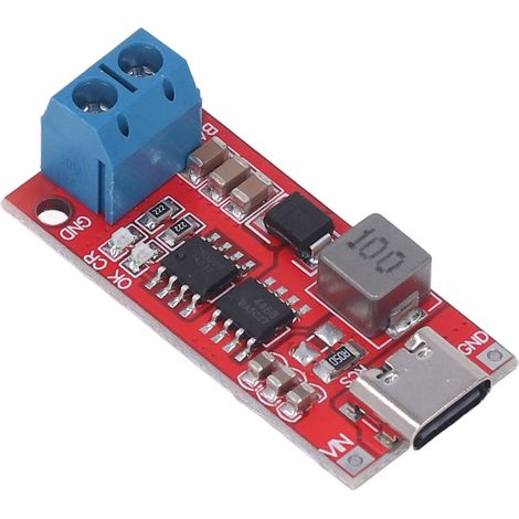 Module élévateur de tension pour chargeur de batterie 3S, carte PCB de type C, convertisseur élévateur de tension DC 3-6 V 2 A (1/5)