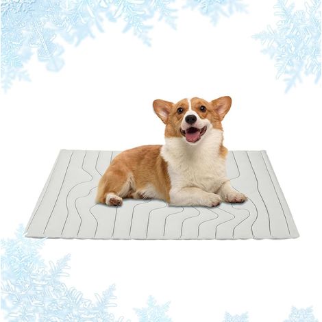 Tapis Rafraîchissant Pour Animaux  Double Face Portable Antidérapant  Été Chenil Chat Tapis Rafraîchissant  Pour Petits Moyens Grands Chiots Chatons Intérieur Caisse Chenil Maison Voiture Cage (1/5)
