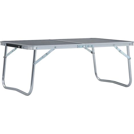 Mesa de camping plegable aluminio gris 60x40 cm vidaXL (1/5)